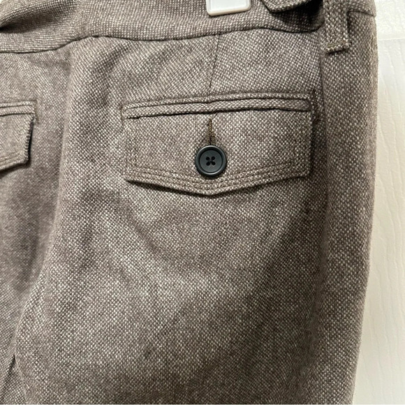 Banana Republic Wide Leg Tan Brown Wool Blend Pants Size 4 - Picture 3 of 8